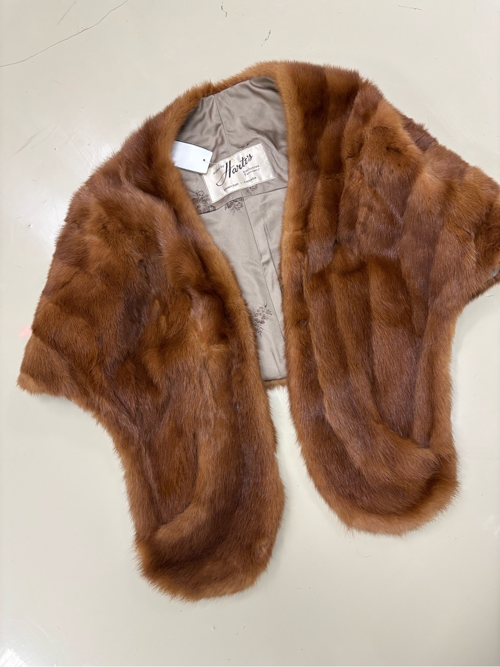 Heritage Chestnut Brown Mink Fur Shrug